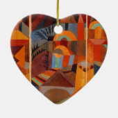 Klee Temple Gardens, kleurrijk Abstract kubisme Keramisch Ornament (Achterkant)