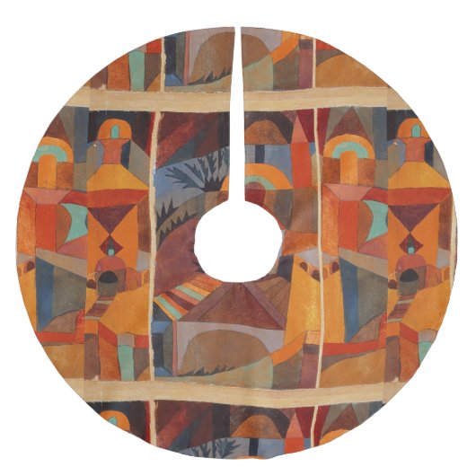 Klee Temple Gardens, kleurrijk Abstract kubisme Kerstboom Rok (Voorkant)