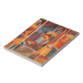 Klee Temple Gardens, kleurrijk Abstract kubisme Notitieblok (Linkerzijde)