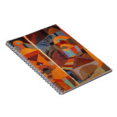 Klee Temple Gardens, kleurrijk Abstract kubisme Notitieboek (Rechterzijde)