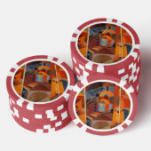Klee Temple Gardens, kleurrijk Abstract kubisme Poker Chips (Opstapeling)