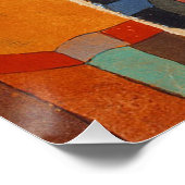 Klee Temple Gardens, kleurrijk Abstract kubisme Poster (Hoek)