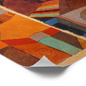 Klee Temple Gardens, kleurrijk Abstract kubisme Poster (Hoek)