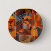 Klee Temple Gardens, kleurrijk Abstract kubisme Ronde Button 5,7 Cm (Voorkant)