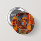 Klee Temple Gardens, kleurrijk Abstract kubisme Ronde Button 5,7 Cm (Voorkant /achterkant)