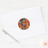 Klee Temple Gardens, kleurrijk Abstract kubisme Ronde Sticker (Envelop)