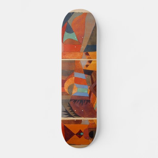 Klee Temple Gardens, kleurrijk Abstract kubisme Skateboard (Voorkant)