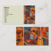 Klee Temple Gardens, kleurrijk Abstract kubisme Visitekaartje (Voorkant / Achterkant)