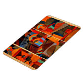 Klee - Temple Gardens, kleurrijk abstract kunstwer Magneet (Linkerzijde)