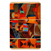 Klee - Temple Gardens, kleurrijk abstract kunstwer Magneet (Verticaal)