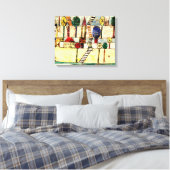 Klee - The Crazy Village Canvas Afdruk (Insitu (Slaapkamer))