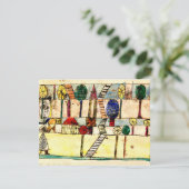 Klee - The Crazy Village, populair abstract kunstw Kaart (Staand voorkant)