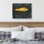 Klee - The Goldfish, beroemd schilderij, Canvas Afdruk (Insitu (Slaapkamer))