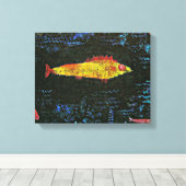 Klee - The Goldfish, beroemd schilderij, Canvas Afdruk (Insitu (Houten vloer))