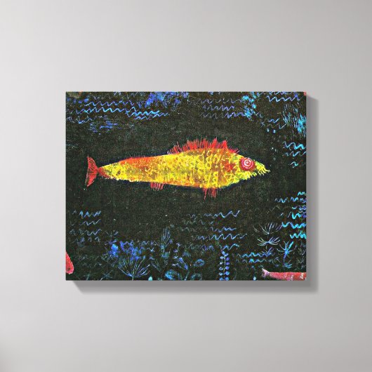 Klee - The Goldfish, beroemd schilderij, Canvas Afdruk (Voorkant)