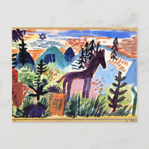 Klee - The Horse, beroemd schilderij Feestdagenkaart