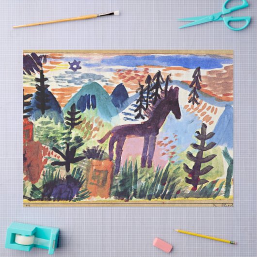 Klee - The Horse, beroemd schilderij Tissuepapier (Craft)