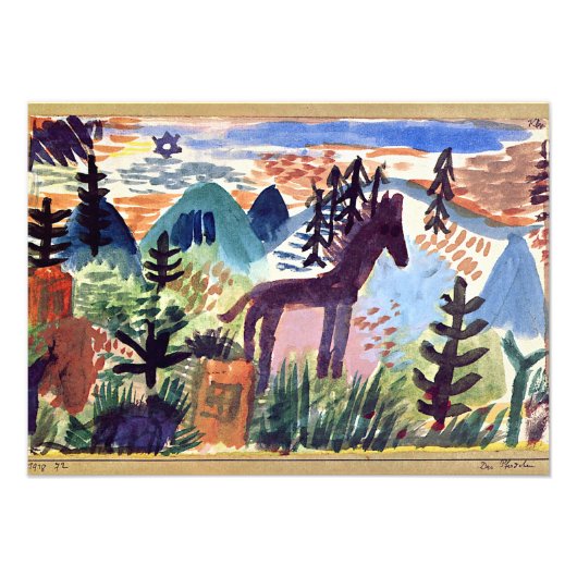 Klee - The Horse Foto Afdruk (Voorkant)