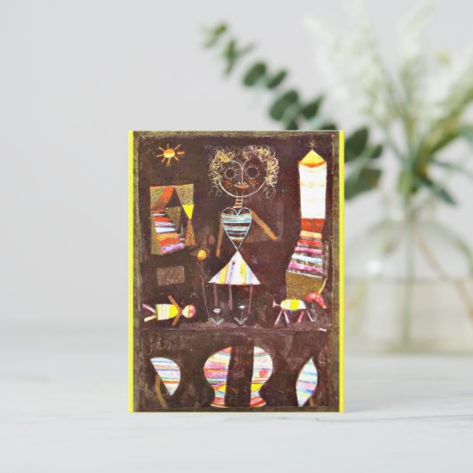 Klee - theater puppet briefkaart (Staand voorkant)