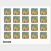Klee - Tuin op puin Vierkante Sticker (Vel)