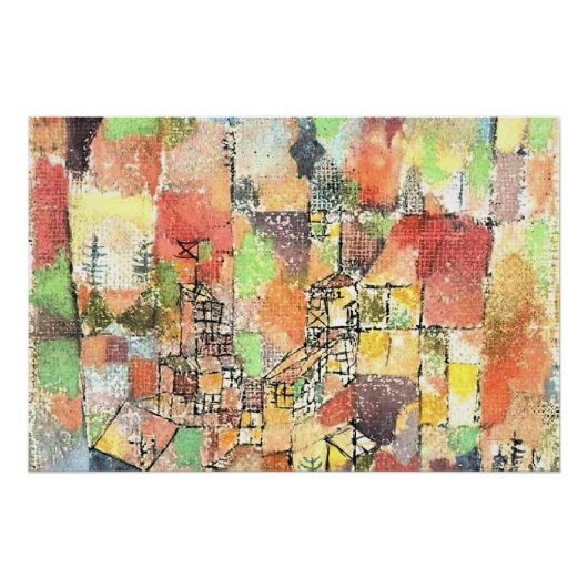 Klee - Twee landhuizen Perfect Poster (Voorkant)