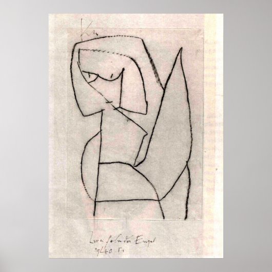 Klee - Twijfelende engel Poster (Voorkant)