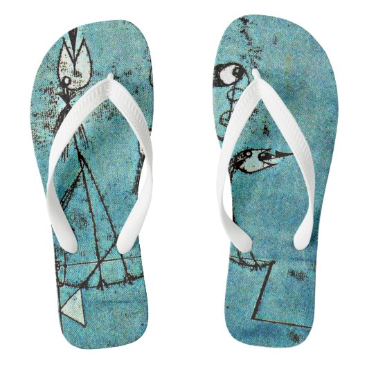 Klee - Twitterende Machine, beroemd abstract kunst Teenslippers (Voetbed)