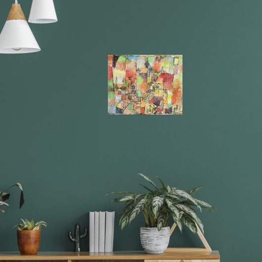 Klee - Two Country Houses Poster (Woonkamer 1)