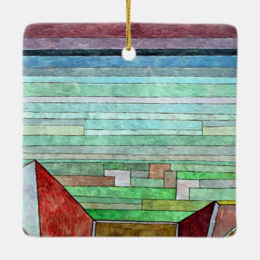 Klee - Uitzicht in het vruchtbare land Keramisch Ornament (Achterkant)