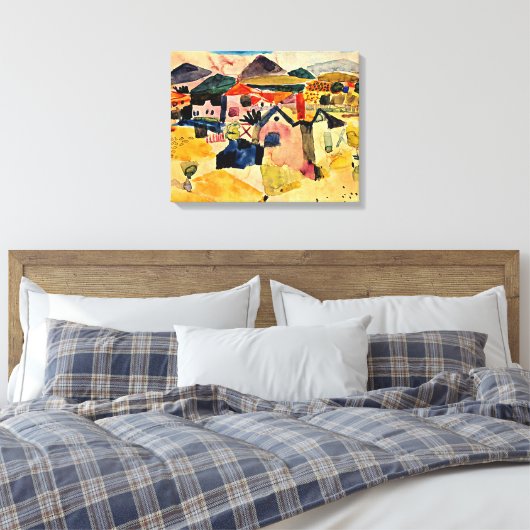 Klee - Uitzicht van Saint Germain Canvas Afdruk (Insitu (Slaapkamer))