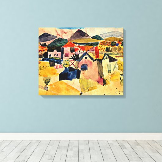 Klee - Uitzicht van Saint Germain Canvas Afdruk (Insitu (Houten vloer))