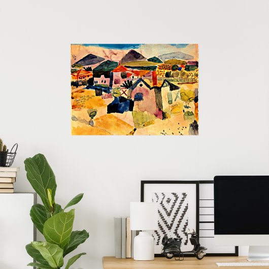 Klee - Uitzicht van Saint Germain Poster (Thuiskantoor)