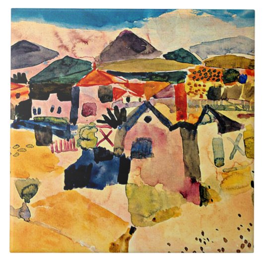 Klee - Uitzicht van Saint Germain Tegeltje (Voorkant)