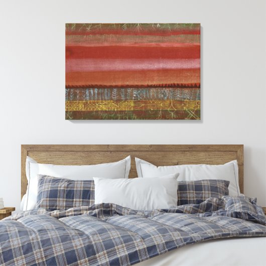 Klee - Vat Landschap, abstracte kunst Canvas Afdruk (Insitu (Slaapkamer))