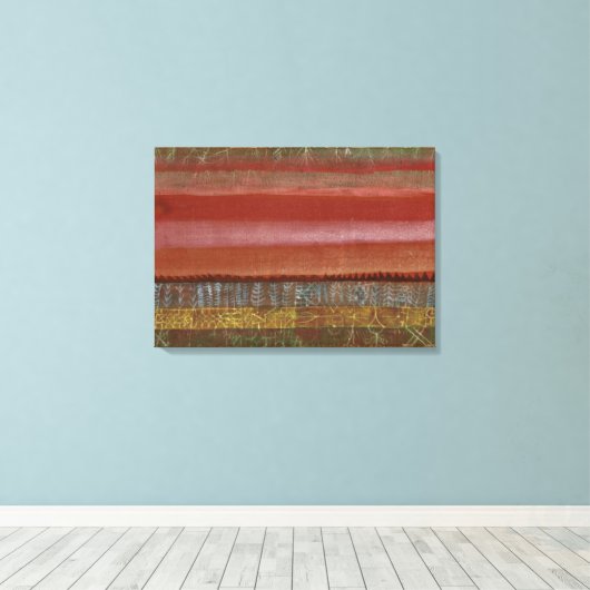 Klee - Vat Landschap, abstracte kunst Canvas Afdruk (Insitu (Houten vloer))