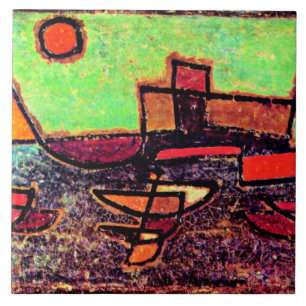 Klee - Vertrekkende stoomboot Tegeltje