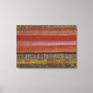 Klee - Vlaklandschap, abstracte kunstwerk Canvas Afdruk