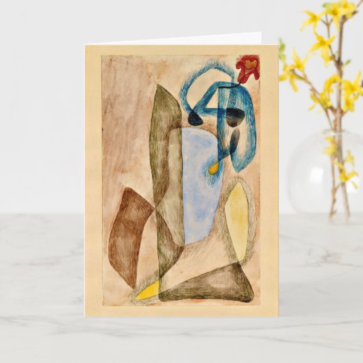 Klee - Vloer in maart, abstracte kunst Kaart (Gele Bloem)