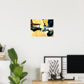 Klee - Vloerstandaard, watering en emmer Poster (Thuiskantoor)