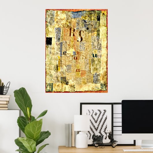 Klee - Vocal Fabric van de Singer Rosa Silber Poster (Thuiskantoor)