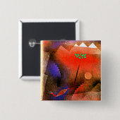 Klee - Vogel die weg dwaalt Vierkante Button 5,1 Cm (Voorkant /achterkant)