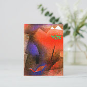 Klee - Vogel dwaalt af Briefkaart (Staand voorkant)