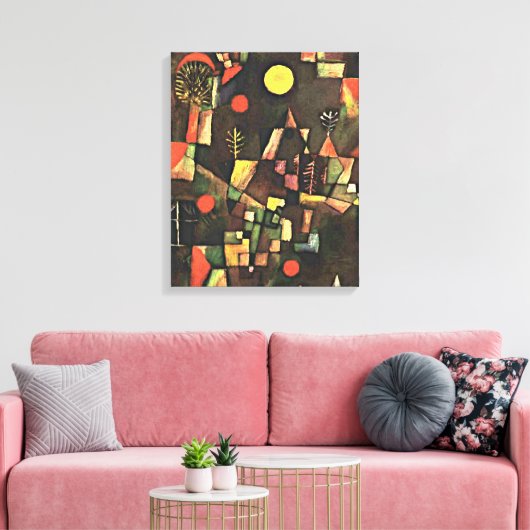Klee - Volle Maan Canvas Afdruk (Insitu (Woonkamer))