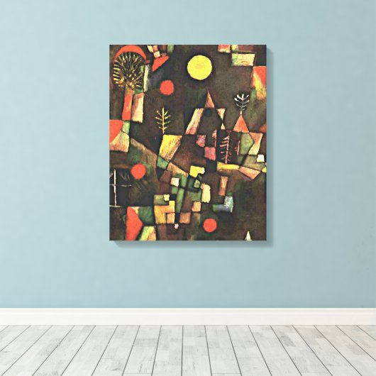 Klee - Volle Maan Canvas Afdruk (Insitu (Houten vloer))