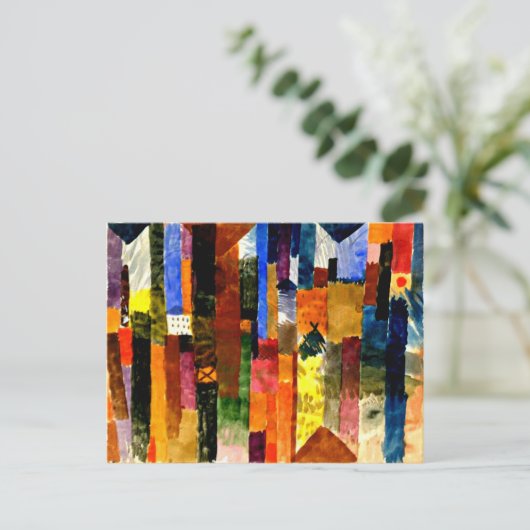 Klee - Voor de stad Briefkaart (Staand voorkant)