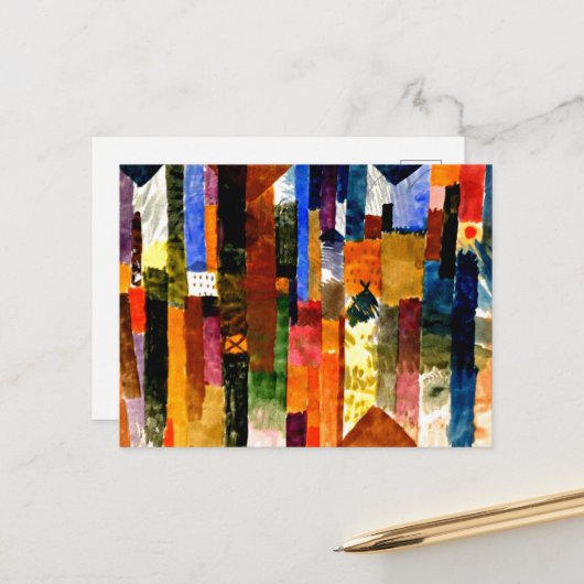 Klee - Voor de stad Briefkaart (Voorkant / Achterkant in situ)