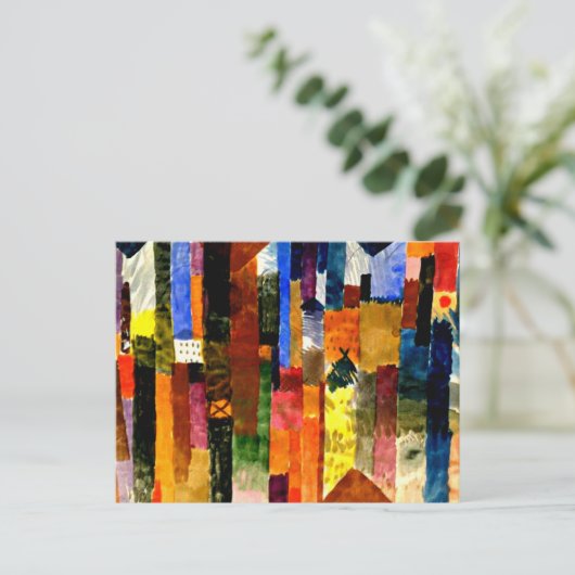 Klee - Voor de stad Briefkaart (Staand voorkant)