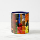 Klee voor de stad. Paul Klee schilderij. Tweekleurige Koffiemok (Center)