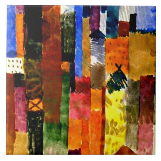 Klee - Voor de stad, Tegeltje (Voorkant)