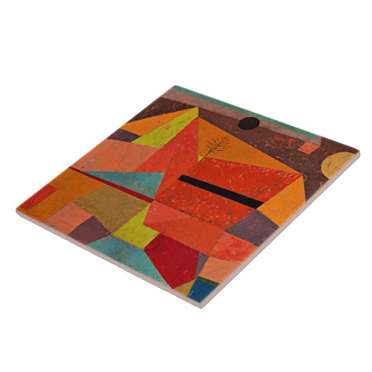 Klee - Vrolijk Berglandschap Tegeltje (Zijkant)